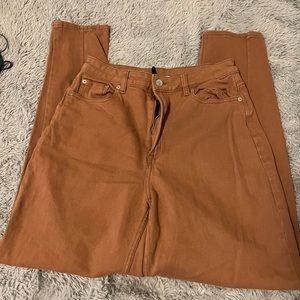 Straight legged jeans